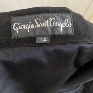 Giorgio Sant'Angelo Black Leather Skirt